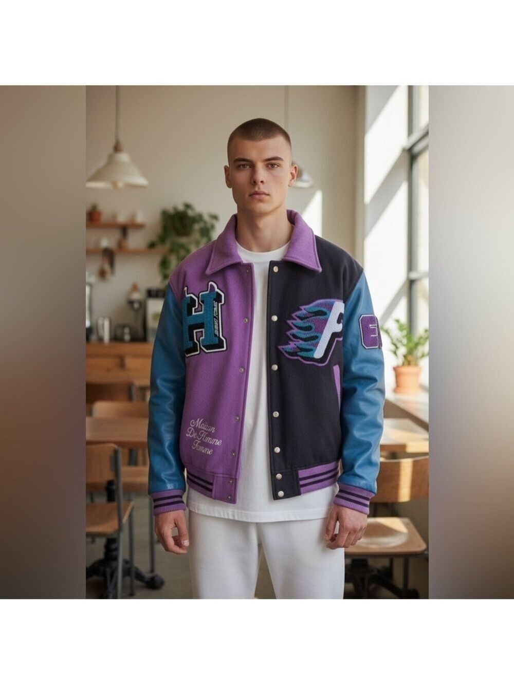 Homme + Femme letterman jacket- world champs size M runs a size larger